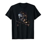 Jolly Roger Silueta Galaxia Calavera Y Tibias Cruzadas Camiseta