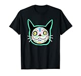 Camiseta de gato de gatito con calavera de azúcar Camiseta