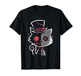 Gato espeluznante gótico Harajuku para mujer Camiseta