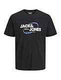 JACK & JONES Jcoray Branding tee SS Crew Neck Fst Camiseta, Negro, XL para Hombre