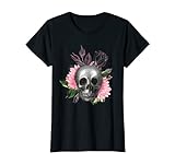 Mujer Calavera con flores - Elegancia gótica Camiseta