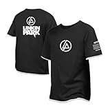 Camisetas Informales para Hombre Ropa De Gimnasia para Linkin Park Cuello Redondo Media Manga Camiseta Elástica De Entrenamiento Ropa Superior Colores-Black||XS