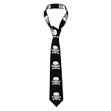 HLBSDM Corbata informal elegante con diseño de calavera cruzada, corbata clásica formal para fiestas, corbatas de boda para caballeros