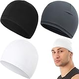 KOLZEMV 3 gorras de calavera para correr y sudar, seda de leche, forro de casco de ciclismo para hombres y mujeres, durag, gorra ciclismo hombre, ciclismo, casco para moto hombre