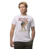 AC/DC MEACDCRTS053 Camisetas, Blanco, M para Hombre