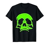 Calavera verde brillante Camiseta