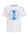 JACK & JONES Jjrio tee SS Crew Neck Camiseta, Blanco, M para Hombre