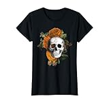 Calavera con flores Camiseta