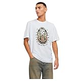 JACK & JONES Jorheavens tee SS Crew Neck Sn Camiseta, Blanco Brillante, XL Hombres
