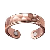 Decoración versátil: anillos de cobre para mujeres, anillo de mujer de moda hecho de cobre | Anillos de cobre ligero, anillo de cobre vintage, joyas magnéticas elegantes, accesorio de moda para anillo