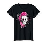 Calavera con flores Camiseta