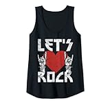 Mujer Rockera Mujer, Let's Rock, Rockera Camiseta sin Mangas