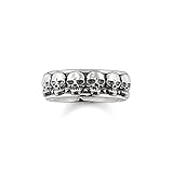 Thomas Sabo Anillo de plata de ley con calaveras oxidadas TR1878-001-12-58, Plata de ley