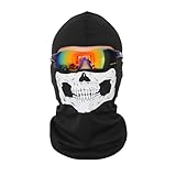 Tomedeks 1 Pièces Ghost Mask, Pasamontañas De Calavera, Pasamontañas De Fantasma para Hombre, Máscara De Calavera, Máscaras De Ciclismo Pasamontañas Transpirable, Talla Única