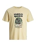 JACK & JONES Jorcoconut Skull tee SS Crew Neck Camiseta, Italian Straw, M Hombres