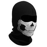 Pasamontañas Calavera Ghost, Pasamontañas Moto Calavera, Balaclava Calaveras, Ideal para Fiestas de Cosplay, Halloween, Deportes al Aire Libre, Motocicleta, Ciclismo y Esquí