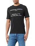 JACK & JONES Jcoriot tee SS Crew Neck Fst Camiseta, Negro, M para Hombre