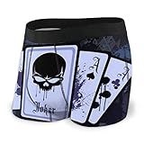934 Calzoncillos Boxer Tarjeta Calavera Joker Calzoncillos De Hombre Suave Bóxer De Moda Ultrasuave Boxer Pantalones para Niño, Esposo, Regalo S