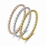 Anillos tensores de cobre, anillos tensores de cobre puro trenzados, anillos tensores, anillo trenzado de cobre sólido para hombres y mujeres (todos, 7)