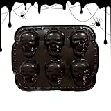 Utensilios para Hornear de Calavera de Halloween, Molde Seguro de Aluminio para Tarta Calavera, Molde de Calaveras Embrujada, Moldes para Hornear Calaveras, para Pizza, Magdalenas, Chocolate