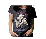 Los Eventos de la Tata. Camiseta de Mujer Moderna Princesas tatuadas (Blanca Nieves, L)