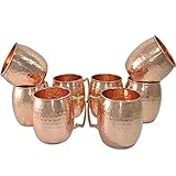 Zap Impex Juego de 8 vasos de cobre puro de Moscauer Mule, ideales para cócteles, bebidas frías, todo tipo de bebidas frías para bar o casa, gran regalo