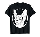 Black Metal Sphynx Cat | Pastel gótico y Death Metal Camiseta