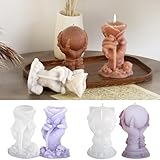 2 piezas de silicona con forma de vela para Halloween, esqueleto de rosa en forma de mano, forma de vela, calaveras de Halloween, molde de silicona para velas de cera de soja, yeso, resina epoxi,