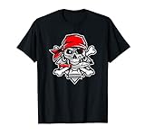 Pirata pirata calavera bandera barco pirata hueso Camiseta