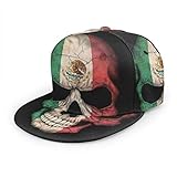 Gorra de béisbol de la bandera de México con calavera de Estados Unidos, unisex, gorra de béisbol, gorra de camionero, ajustable, color negro