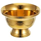 CáLiz De Ofrenda De AleacióN De Cobre, Taza De Agua Para AdoracióN, DecoracióN De Templo Y Hogar, DiáMetro 6.8cm, Color Dorado