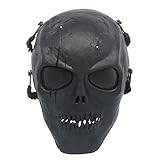 Ecloud Shop Máscara de Calavera Máscara de Cosplay Máscara de Esqueleto Máscara para Cosplay Disfraz de Halloween Juego de Fiesta (Negro)