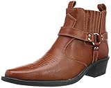 US Brass Eastwood - Botines de cowboy para hombre, color marrón, talla 42