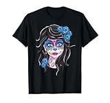 Calavera de azúcar mexicana Chica de Halloween Camiseta