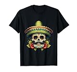 Cinco de Mayo - Calavera de azúcar mexicana con sombrero para hombre y mujer Camiseta