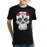 The Fan Tee Camiseta de NIÑOS Skull Calavera Mexico Halloween 041 9-10 Años