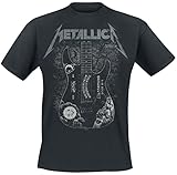 Metallica Hammett Ouija Guitar Hombre Camiseta Negro S, 100% algodón, Regular