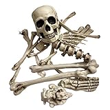 SUPVOX 19 Piezas de Esqueleto de Halloween Huesos Humano del Cráneo del Cuerpo de Accesorios para Cuerpo para la Mejor Decoración de Halloween