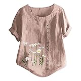 Camiseta Calavera Brillante Mujer Nuevo Elegante Impresión Retro Literaria y Artística Camiseta Casual Algodón Top Mujeres Yoga Top Hombres, Rosa., XL