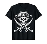 Camiseta vintage de calavera pirata - Espadas y calaveras para niños o adultos Camiseta