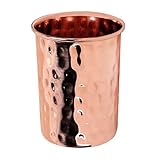 Zap Impex Vasos martillados de cobre, cristal, cobre puro, curación ayurvédica.