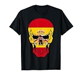 Calavera con Bandera de España Camiseta