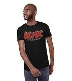 AC/DC MEACDCRTS031 Camisetas, Negro, L para Hombre