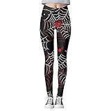 Generisch Leggings de control de yoga para mujer con estampado de Halloween, leggings de cintura alta, para niños, 1 año, Negro , XXL