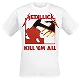 Metallica Kill 'Em All Hombre Camiseta Blanco M 100% algodón Regular