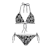 HUGS IDEA Bikini sexy de 2 piezas, diseño de calavera, Calavera 6, S