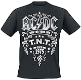 AC/DC T.N.T. Hombre Camiseta Negro L 100% algodón Regular