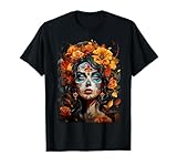 Sugar Skull Women De Los Muertos La Catrina Día De Muertos Camiseta