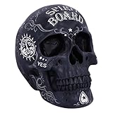 Nemesis Now Skull Ornament, Black Spirit Ouija Talking Board-Adorno de Calavera, Color Negro, Resina, 20 cm