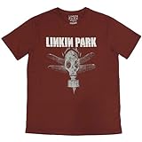 Linkin Park Gas Mask Camiseta, rojo, S